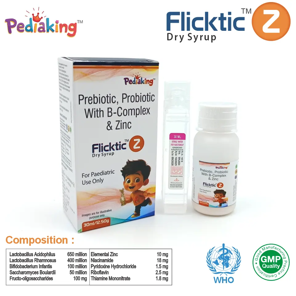 Zinc Gluconate 20 mg + Probiotic Dry Syrup PCD Franchise